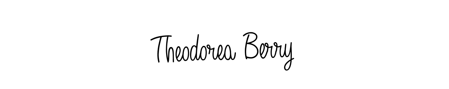 Create a beautiful signature design for name Theodorea Berry. With this signature (Angelique-Rose-font-FFP) fonts, you can make a handwritten signature for free. Theodorea Berry signature style 5 images and pictures png