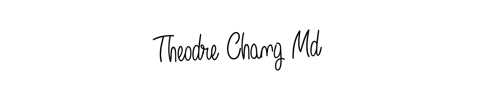 How to make Theodre Chang Md name signature. Use Angelique-Rose-font-FFP style for creating short signs online. This is the latest handwritten sign. Theodre Chang Md signature style 5 images and pictures png
