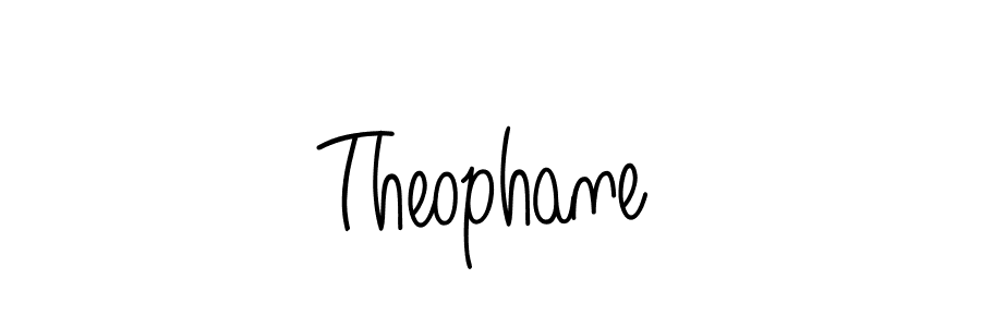 Make a beautiful signature design for name Theophane. With this signature (Angelique-Rose-font-FFP) style, you can create a handwritten signature for free. Theophane signature style 5 images and pictures png