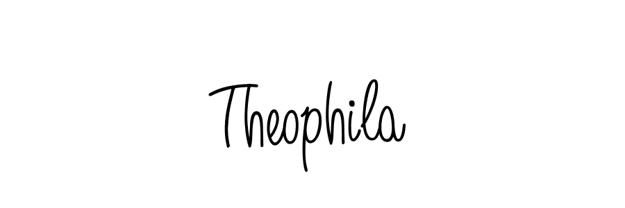 Theophila stylish signature style. Best Handwritten Sign (Angelique-Rose-font-FFP) for my name. Handwritten Signature Collection Ideas for my name Theophila. Theophila signature style 5 images and pictures png