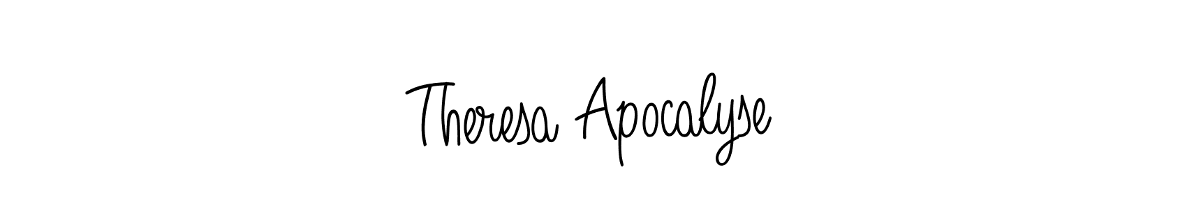 How to make Theresa Apocalyse name signature. Use Angelique-Rose-font-FFP style for creating short signs online. This is the latest handwritten sign. Theresa Apocalyse signature style 5 images and pictures png