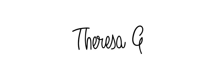 You should practise on your own different ways (Angelique-Rose-font-FFP) to write your name (Theresa G) in signature. don't let someone else do it for you. Theresa G signature style 5 images and pictures png