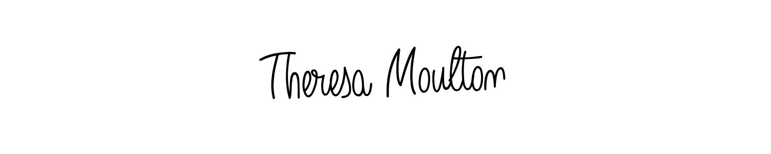 Make a beautiful signature design for name Theresa Moulton. With this signature (Angelique-Rose-font-FFP) style, you can create a handwritten signature for free. Theresa Moulton signature style 5 images and pictures png