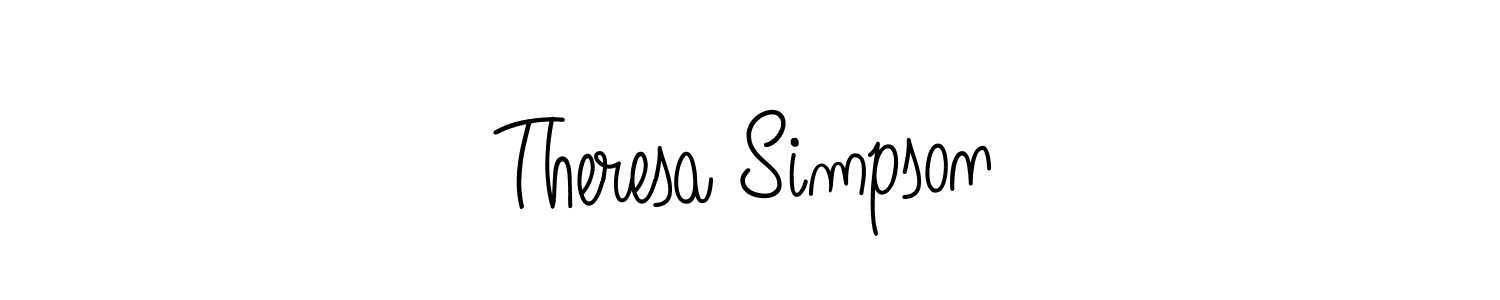 Check out images of Autograph of Theresa Simpson name. Actor Theresa Simpson Signature Style. Angelique-Rose-font-FFP is a professional sign style online. Theresa Simpson signature style 5 images and pictures png