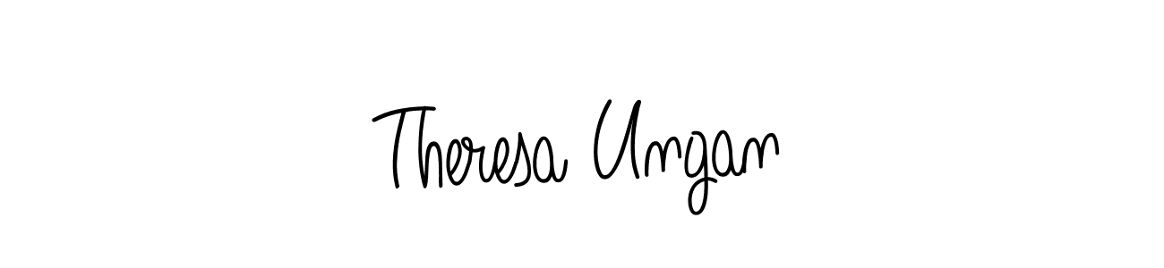 Make a beautiful signature design for name Theresa Ungan. With this signature (Angelique-Rose-font-FFP) style, you can create a handwritten signature for free. Theresa Ungan signature style 5 images and pictures png