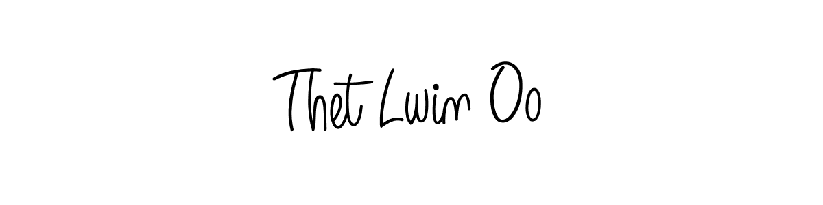 How to Draw Thet Lwin Oo signature style? Angelique-Rose-font-FFP is a latest design signature styles for name Thet Lwin Oo. Thet Lwin Oo signature style 5 images and pictures png