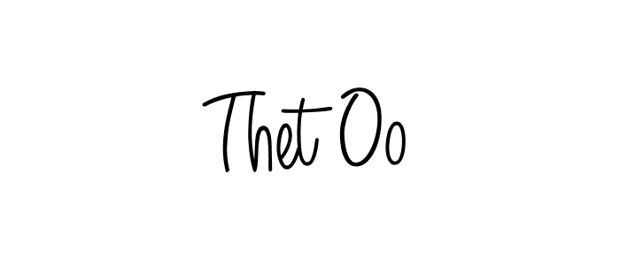 The best way (Angelique-Rose-font-FFP) to make a short signature is to pick only two or three words in your name. The name Thet Oo include a total of six letters. For converting this name. Thet Oo signature style 5 images and pictures png