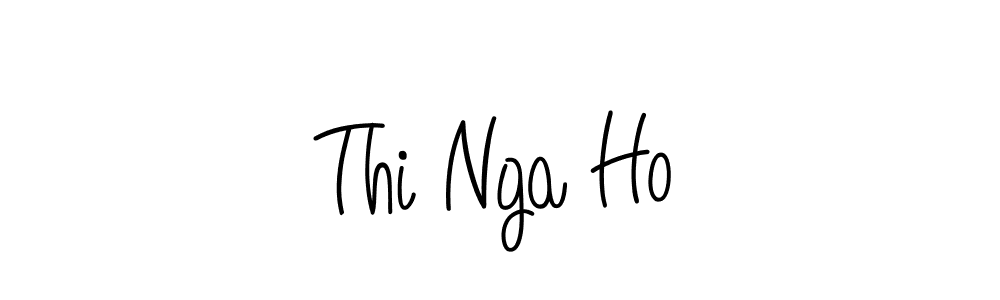 How to Draw Thi Nga Ho signature style? Angelique-Rose-font-FFP is a latest design signature styles for name Thi Nga Ho. Thi Nga Ho signature style 5 images and pictures png