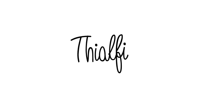 You should practise on your own different ways (Angelique-Rose-font-FFP) to write your name (Thialfi) in signature. don't let someone else do it for you. Thialfi signature style 5 images and pictures png