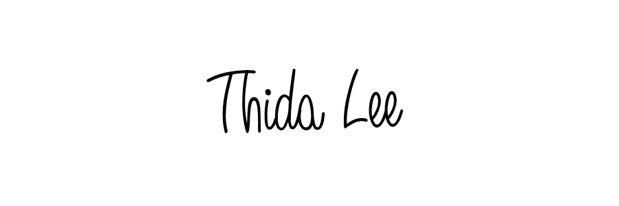 The best way (Angelique-Rose-font-FFP) to make a short signature is to pick only two or three words in your name. The name Thida Lee include a total of six letters. For converting this name. Thida Lee signature style 5 images and pictures png