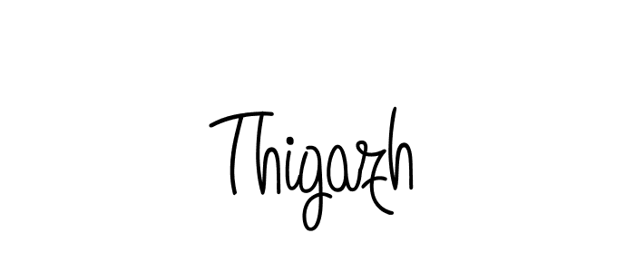 You should practise on your own different ways (Angelique-Rose-font-FFP) to write your name (Thigazh) in signature. don't let someone else do it for you. Thigazh signature style 5 images and pictures png