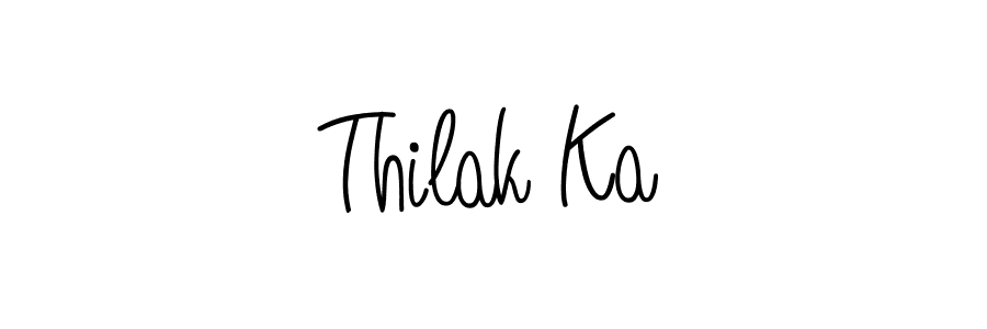 You should practise on your own different ways (Angelique-Rose-font-FFP) to write your name (Thilak Ka) in signature. don't let someone else do it for you. Thilak Ka signature style 5 images and pictures png