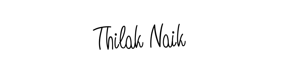 Make a beautiful signature design for name Thilak Naik. With this signature (Angelique-Rose-font-FFP) style, you can create a handwritten signature for free. Thilak Naik signature style 5 images and pictures png