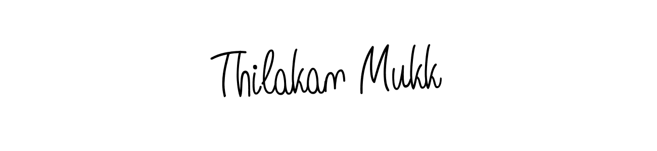 You should practise on your own different ways (Angelique-Rose-font-FFP) to write your name (Thilakan Mukk) in signature. don't let someone else do it for you. Thilakan Mukk signature style 5 images and pictures png
