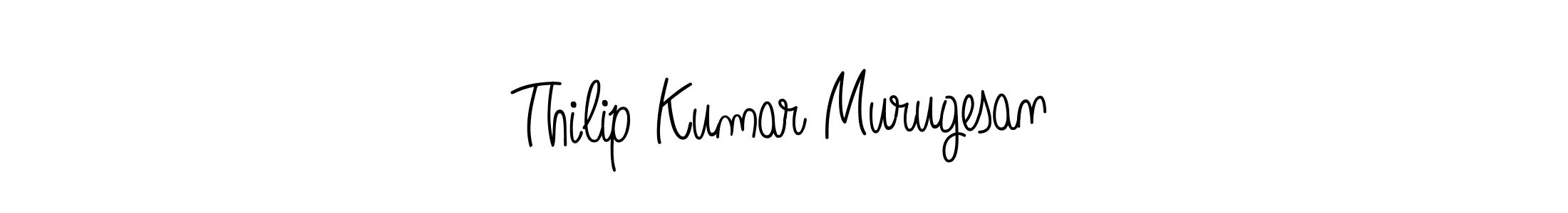 Create a beautiful signature design for name Thilip Kumar Murugesan. With this signature (Angelique-Rose-font-FFP) fonts, you can make a handwritten signature for free. Thilip Kumar Murugesan signature style 5 images and pictures png