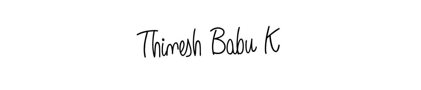 This is the best signature style for the Thinesh Babu K name. Also you like these signature font (Angelique-Rose-font-FFP). Mix name signature. Thinesh Babu K signature style 5 images and pictures png