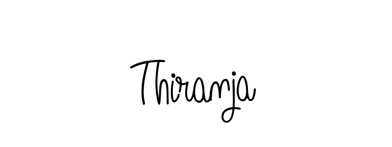 Make a beautiful signature design for name Thiranja. With this signature (Angelique-Rose-font-FFP) style, you can create a handwritten signature for free. Thiranja signature style 5 images and pictures png