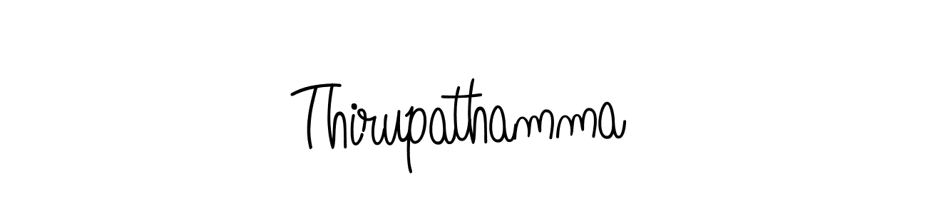 Also we have Thirupathamma name is the best signature style. Create professional handwritten signature collection using Angelique-Rose-font-FFP autograph style. Thirupathamma signature style 5 images and pictures png