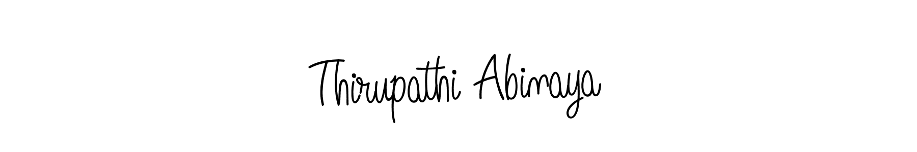 Create a beautiful signature design for name Thirupathi Abinaya. With this signature (Angelique-Rose-font-FFP) fonts, you can make a handwritten signature for free. Thirupathi Abinaya signature style 5 images and pictures png
