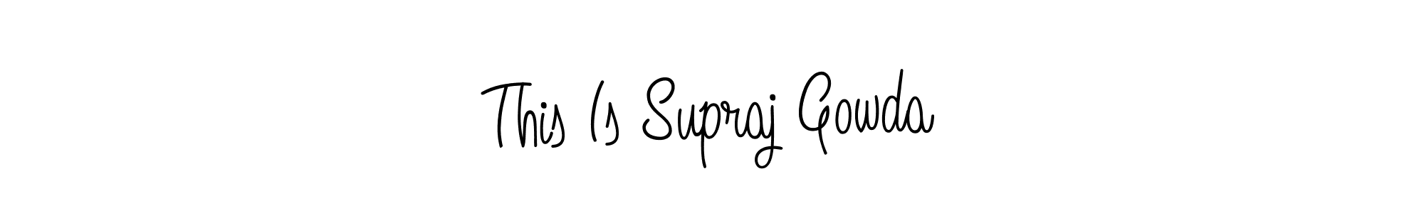 Use a signature maker to create a handwritten signature online. With this signature software, you can design (Angelique-Rose-font-FFP) your own signature for name This Is Supraj Gowda. This Is Supraj Gowda signature style 5 images and pictures png