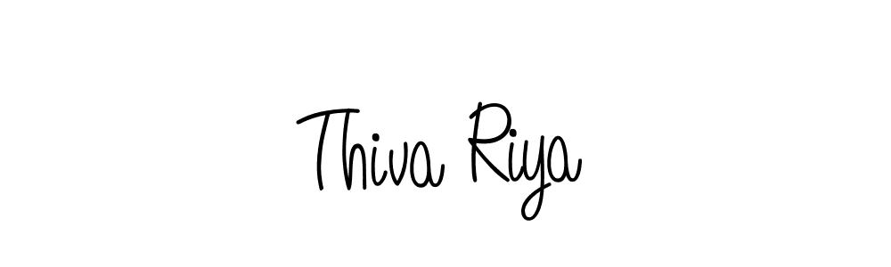 The best way (Angelique-Rose-font-FFP) to make a short signature is to pick only two or three words in your name. The name Thiva Riya include a total of six letters. For converting this name. Thiva Riya signature style 5 images and pictures png