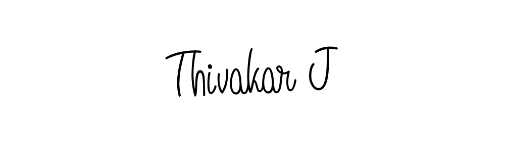 Thivakar J stylish signature style. Best Handwritten Sign (Angelique-Rose-font-FFP) for my name. Handwritten Signature Collection Ideas for my name Thivakar J. Thivakar J signature style 5 images and pictures png