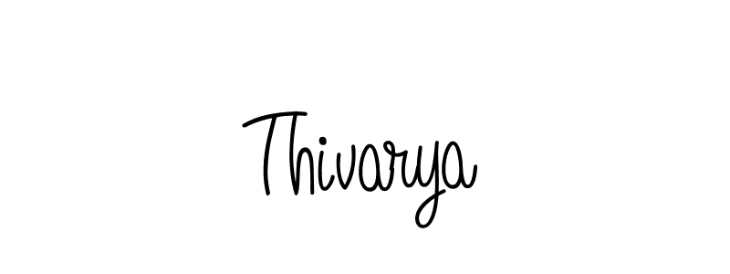 Use a signature maker to create a handwritten signature online. With this signature software, you can design (Angelique-Rose-font-FFP) your own signature for name Thivarya. Thivarya signature style 5 images and pictures png