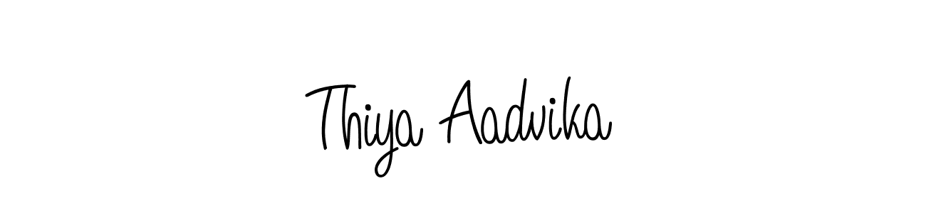You should practise on your own different ways (Angelique-Rose-font-FFP) to write your name (Thiya Aadvika) in signature. don't let someone else do it for you. Thiya Aadvika signature style 5 images and pictures png