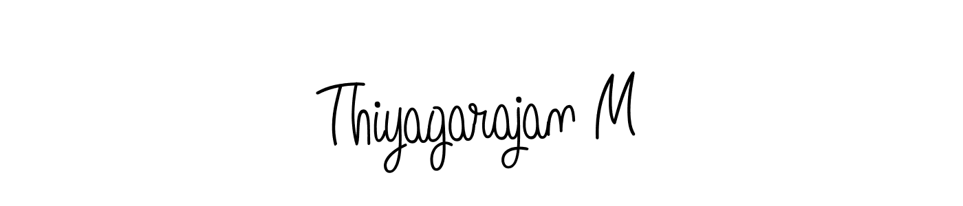 Thiyagarajan M stylish signature style. Best Handwritten Sign (Angelique-Rose-font-FFP) for my name. Handwritten Signature Collection Ideas for my name Thiyagarajan M. Thiyagarajan M signature style 5 images and pictures png