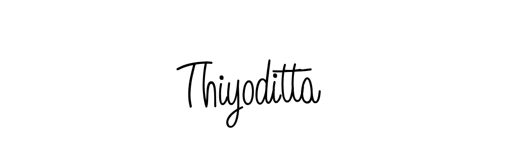 Make a beautiful signature design for name Thiyoditta. With this signature (Angelique-Rose-font-FFP) style, you can create a handwritten signature for free. Thiyoditta signature style 5 images and pictures png