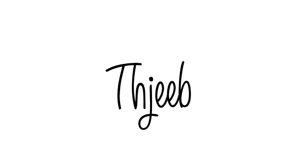 How to make Thjeeb name signature. Use Angelique-Rose-font-FFP style for creating short signs online. This is the latest handwritten sign. Thjeeb signature style 5 images and pictures png