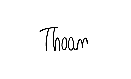 Create a beautiful signature design for name Thoan. With this signature (Angelique-Rose-font-FFP) fonts, you can make a handwritten signature for free. Thoan signature style 5 images and pictures png