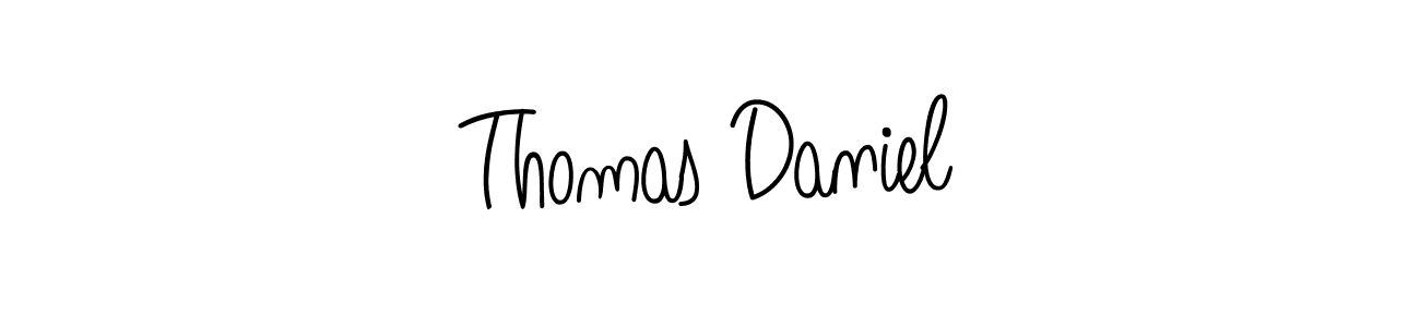 Thomas Daniel stylish signature style. Best Handwritten Sign (Angelique-Rose-font-FFP) for my name. Handwritten Signature Collection Ideas for my name Thomas Daniel. Thomas Daniel signature style 5 images and pictures png