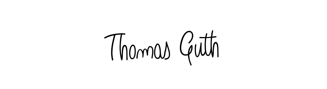 You should practise on your own different ways (Angelique-Rose-font-FFP) to write your name (Thomas Guth) in signature. don't let someone else do it for you. Thomas Guth signature style 5 images and pictures png