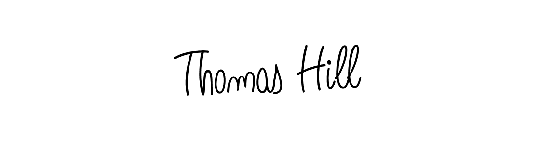 You should practise on your own different ways (Angelique-Rose-font-FFP) to write your name (Thomas Hill) in signature. don't let someone else do it for you. Thomas Hill signature style 5 images and pictures png