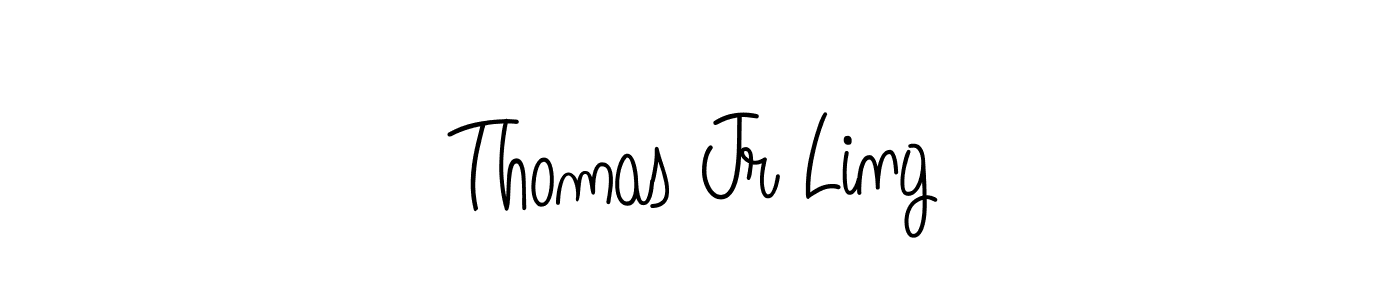 The best way (Angelique-Rose-font-FFP) to make a short signature is to pick only two or three words in your name. The name Thomas Jr Ling include a total of six letters. For converting this name. Thomas Jr Ling signature style 5 images and pictures png