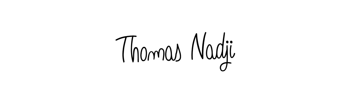 Check out images of Autograph of Thomas Nadji name. Actor Thomas Nadji Signature Style. Angelique-Rose-font-FFP is a professional sign style online. Thomas Nadji signature style 5 images and pictures png