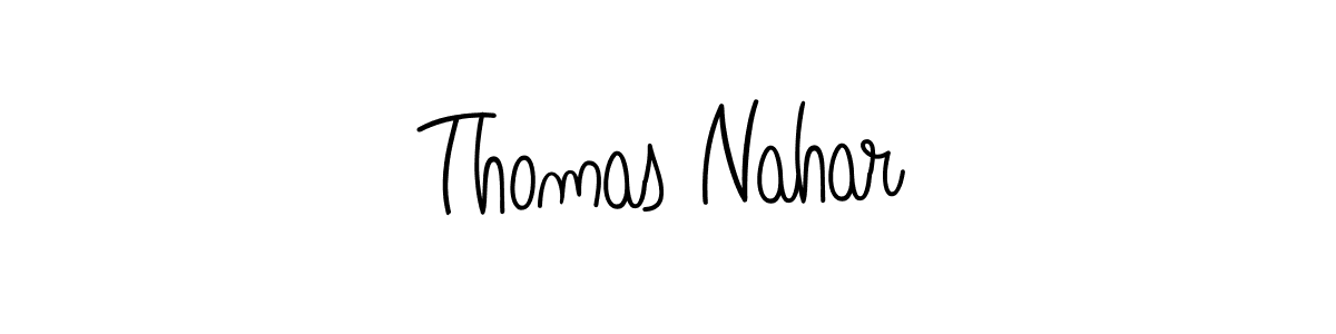 The best way (Angelique-Rose-font-FFP) to make a short signature is to pick only two or three words in your name. The name Thomas Nahar include a total of six letters. For converting this name. Thomas Nahar signature style 5 images and pictures png