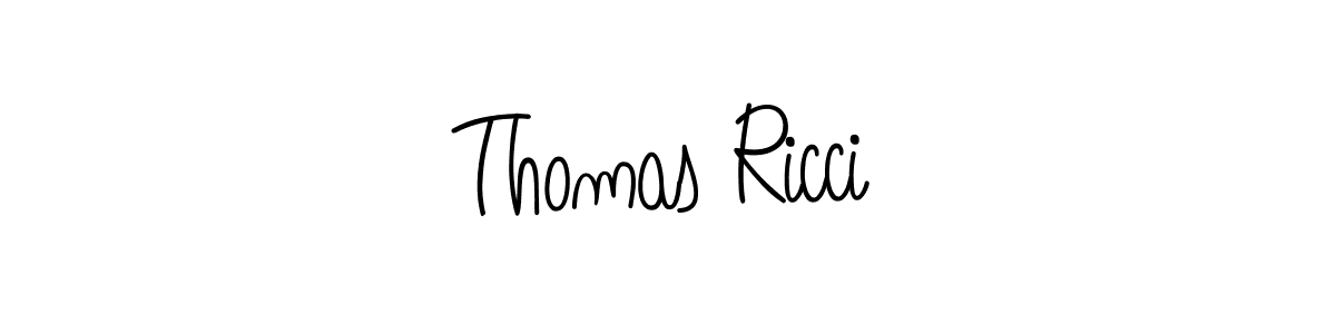 How to make Thomas Ricci name signature. Use Angelique-Rose-font-FFP style for creating short signs online. This is the latest handwritten sign. Thomas Ricci signature style 5 images and pictures png