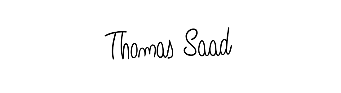 Thomas Saad stylish signature style. Best Handwritten Sign (Angelique-Rose-font-FFP) for my name. Handwritten Signature Collection Ideas for my name Thomas Saad. Thomas Saad signature style 5 images and pictures png