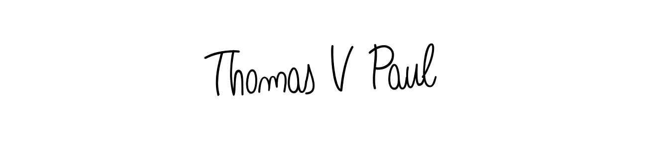 Thomas V Paul stylish signature style. Best Handwritten Sign (Angelique-Rose-font-FFP) for my name. Handwritten Signature Collection Ideas for my name Thomas V Paul. Thomas V Paul signature style 5 images and pictures png