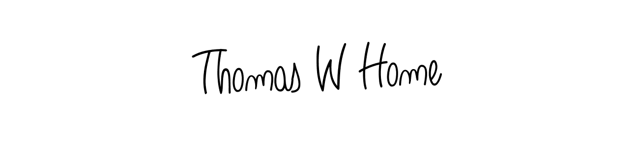 Use a signature maker to create a handwritten signature online. With this signature software, you can design (Angelique-Rose-font-FFP) your own signature for name Thomas W Home. Thomas W Home signature style 5 images and pictures png