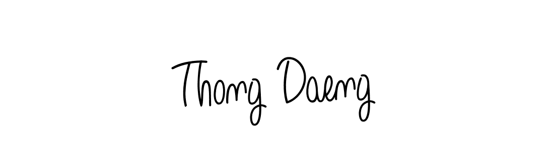 Make a beautiful signature design for name Thong Daeng. With this signature (Angelique-Rose-font-FFP) style, you can create a handwritten signature for free. Thong Daeng signature style 5 images and pictures png