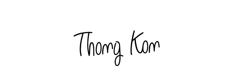 You should practise on your own different ways (Angelique-Rose-font-FFP) to write your name (Thong Kon) in signature. don't let someone else do it for you. Thong Kon signature style 5 images and pictures png