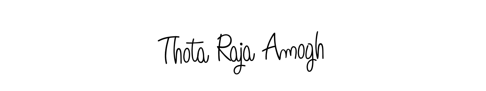 Thota Raja Amogh stylish signature style. Best Handwritten Sign (Angelique-Rose-font-FFP) for my name. Handwritten Signature Collection Ideas for my name Thota Raja Amogh. Thota Raja Amogh signature style 5 images and pictures png