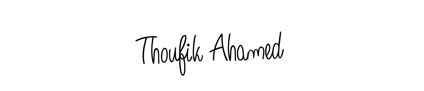 Create a beautiful signature design for name Thoufik Ahamed. With this signature (Angelique-Rose-font-FFP) fonts, you can make a handwritten signature for free. Thoufik Ahamed signature style 5 images and pictures png