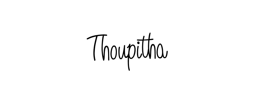 You should practise on your own different ways (Angelique-Rose-font-FFP) to write your name (Thoupitha) in signature. don't let someone else do it for you. Thoupitha signature style 5 images and pictures png