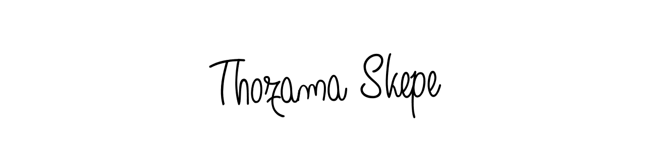 Design your own signature with our free online signature maker. With this signature software, you can create a handwritten (Angelique-Rose-font-FFP) signature for name Thozama Skepe. Thozama Skepe signature style 5 images and pictures png