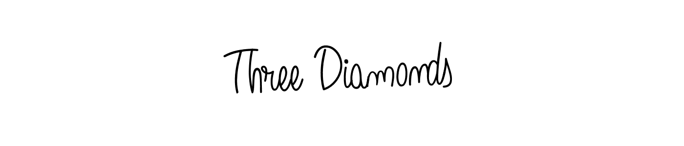 How to make Three Diamonds signature? Angelique-Rose-font-FFP is a professional autograph style. Create handwritten signature for Three Diamonds name. Three Diamonds signature style 5 images and pictures png
