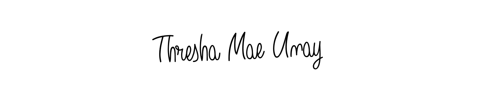 Also we have Thresha Mae Unay name is the best signature style. Create professional handwritten signature collection using Angelique-Rose-font-FFP autograph style. Thresha Mae Unay signature style 5 images and pictures png